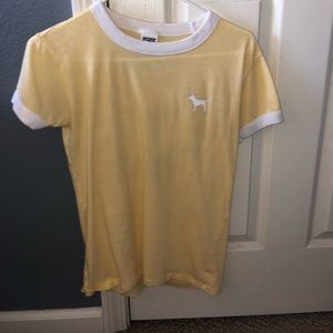 PINK yellow tee